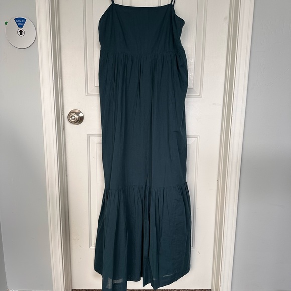 Abercrombie L low back tiered teal maxi dress - Picture 3 of 4